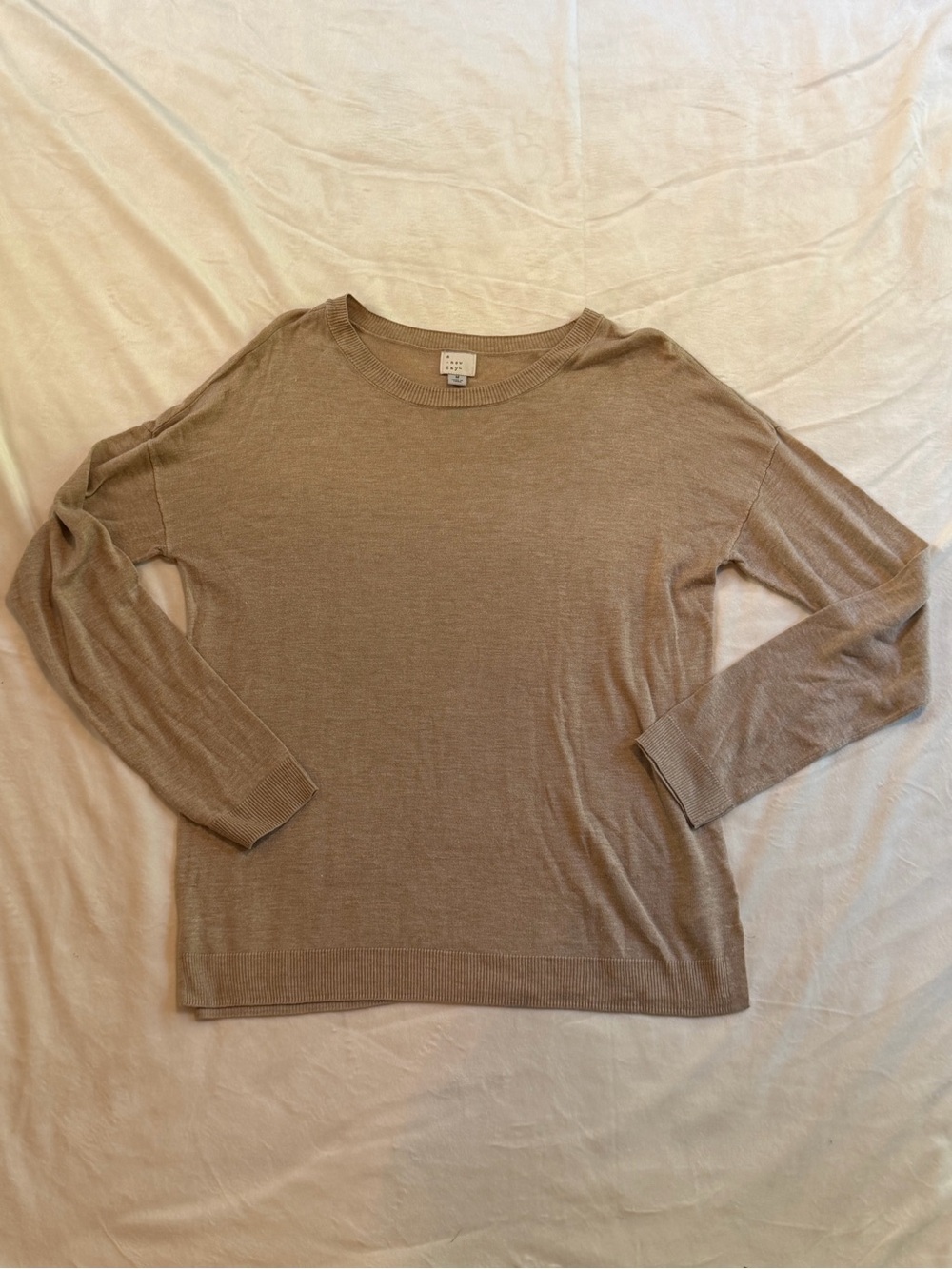 a new day Taupe Crewneck Sweater